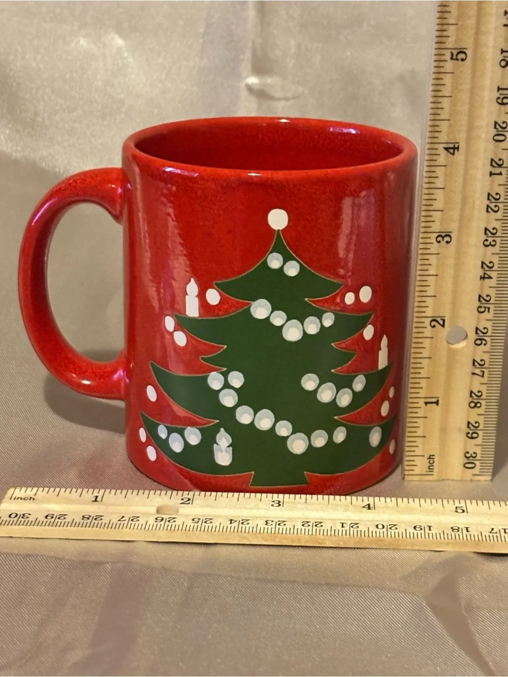 Vintage Waechtersbach Red Christmas Tree Mug.